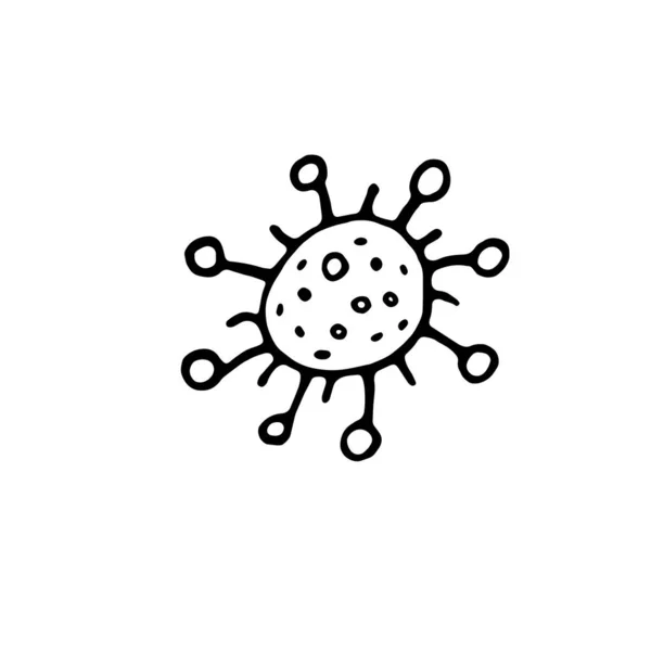 Icona Del Virus Infezione Batteri Virali Delle Molecole Coronavirus Test — Vettoriale Stock