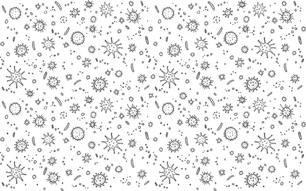 Вирус Коронавирус Фон Рисунок Рамка Очертаниями Молекул Вирусовых Бактерий Клеток — стоковое фото