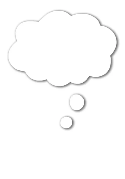 Speech Bubble Shape Cloud Text Message Symbols Thought Icon White — Stock Photo, Image