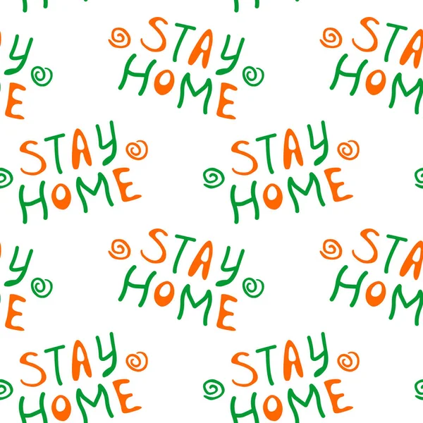 Stay Home Stay Safe Hand Vector Lettering Theme Quarantine Self — Stock Vector