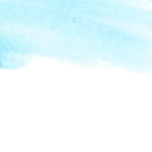 Fundo Aquarela Abstrato Horizonte Céu Azul Pintado Mão Mancha Mancha — Fotografia de Stock