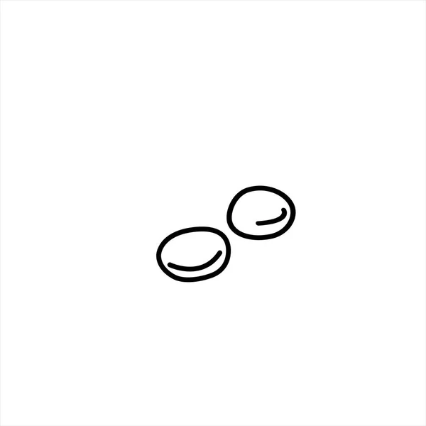 Прості Каракулі Таблетки Таблетки Капсули Ізольовані Білому Тлі Векторна Ілюстрація — стоковий вектор