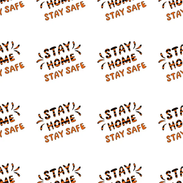 Stay Home Stay Safe Watercolor Hand Drawn Lettering Theme Quarantine — Stock Photo, Image