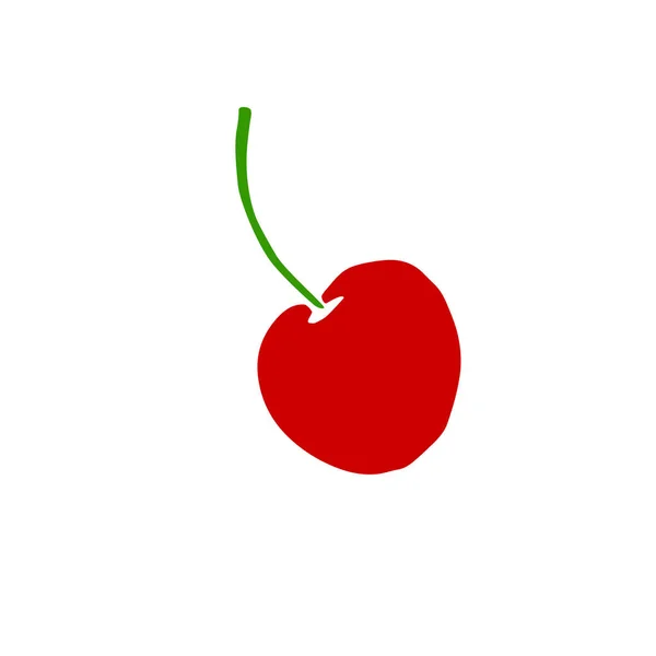 Eenvoudige Platte Kleur Rode Kers Pictogram Geïsoleerd Witte Achtergrond Symbool — Stockvector