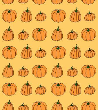 Kabaklı vektör karikatür deseni. Cadılar Bayramı geçmişi.