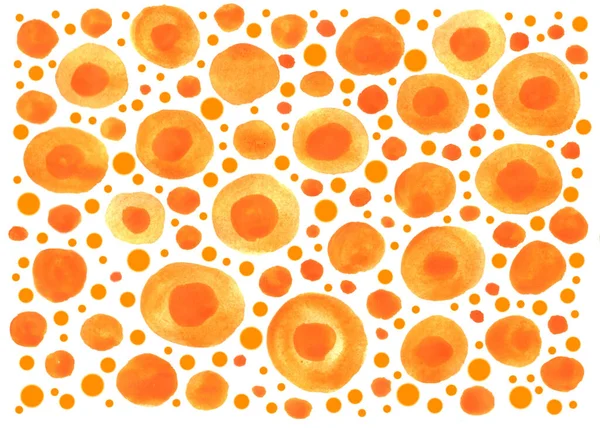 Abstracte Achtergrond Van Oranje Gele Cirkels Zonnen Stippen Warme Grunge — Stockfoto