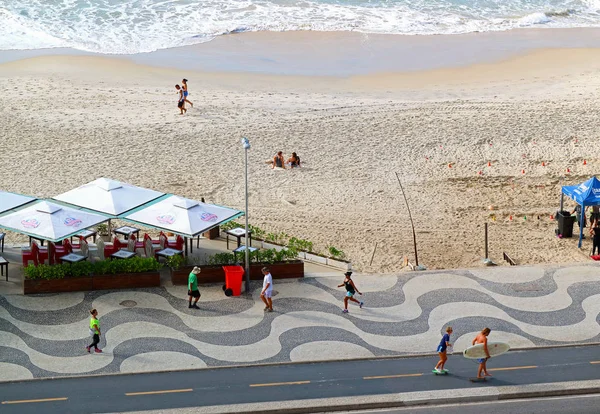 Cena Manhã Praia Copacabana Rio Janeiro Brasil América Sul — Fotografia de Stock