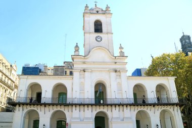 Cabildo Cephesi, Etkileyici Tarihi Koloni Binası Kamu Hizmeti İçin Kullanıldı, Buenos Aires, Arjantin, Güney Amerika