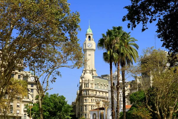 Wspaniałe Zabytkowe Budynki Centrum Buenos Aires Widok Plaza Mayo Square — Zdjęcie stockowe