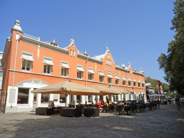 Stunning Northern European Style Buildings in Turku with many Visitors, Finland, Scandinavia, Europe