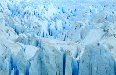Buz mavisi Perito Moreno Buzulları, Los Glaciares Ulusal Parkı, El Calafate, Arjantin, Güney Amerika