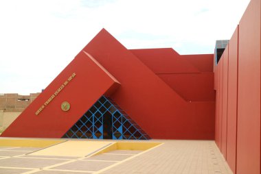Lambayeque, Chiclayo, Peru, Güney Amerika 'daki Sipan Müzesi veya Tumbas Reales de Sipan Kraliyet Mezarları