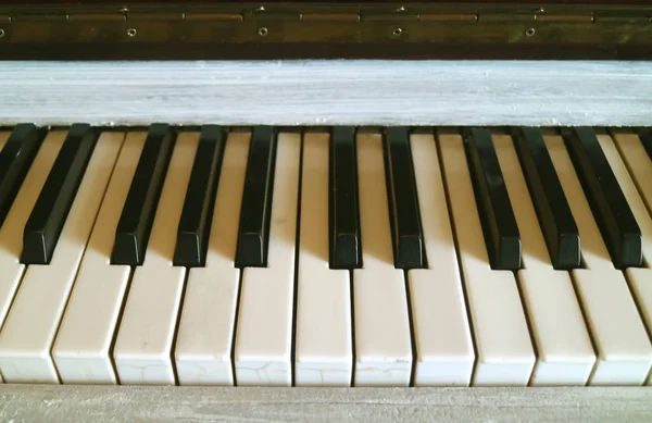Nahaufnahme Tastatur Eines Klaviers — Stockfoto