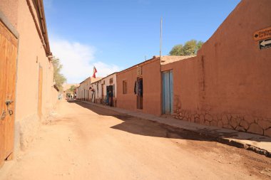 San Pedro de Atacama, Atacama Çölü 'nde harika bir vaha kasabası, Kuzey Şili, Güney Amerika