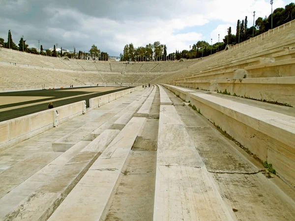 Panathenaic Stadium Archeologické Naleziště Aténách Řecka Jediný Stadion Světě Postavený — Stock fotografie