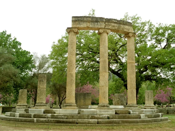 Philippeion Santuario Griego Antiguo Forma Redonda Sitio Arqueológico Olympia Grecia —  Fotos de Stock