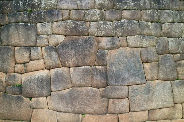 Muralla Piedra Con Piedra Inca Única Dentro Machu Picchu Antigua — Foto de Stock