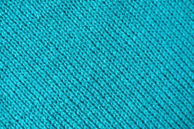 Turkuaz Mavi Alpaka Örülmüş Yün Kumaşı Çapraz Desenlerinde