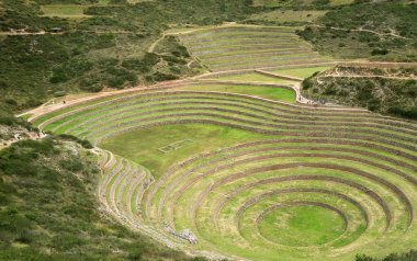 Moray Arkeolojik Alanı, Kutsal Vadi 'deki İnka Terası Harabeleri, Cusco Bölgesi, Peru