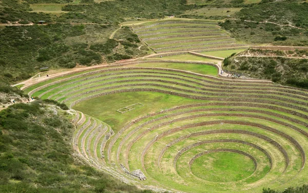 Sitio Arqueológico Moray Las Ruinas Terraza Inca Valle Sagrado Región — Foto de Stock