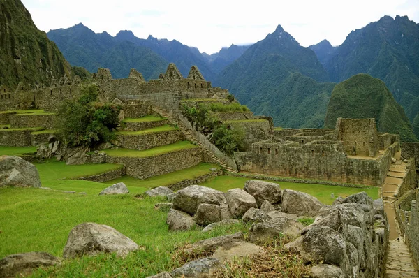 Цитадель Мачу Пикчу Инка Археологический Объект Регионе Куско Перу — стоковое фото