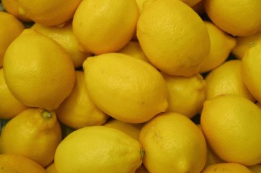 Arkaplan için Sarı Limonlar Yığını Üst Görünüm