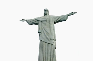 Kurtarıcı İsa, dünyanın 7 harikasından biri, Corcovado Dağı Zirvesi 'nde heykel, Rio de Janeiro, Brezilya