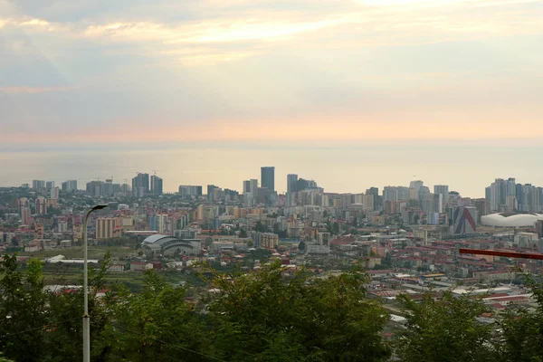 Batumi City on the Coast of Black Sea at Sunset Seen from the Viewing Platform on Anuria Mountain, Batumi, Georgia