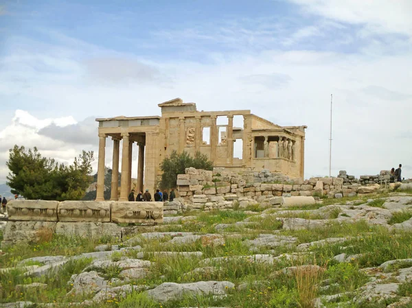 Erechtheion Ókori Ión Görög Templom Athéni Akropoliszon Görögország — Stock Fotó