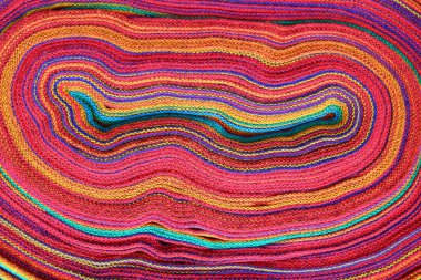 Arkaplan, bayrak, doku için kıvrılmış Peru kumaşından canlı pembe ton