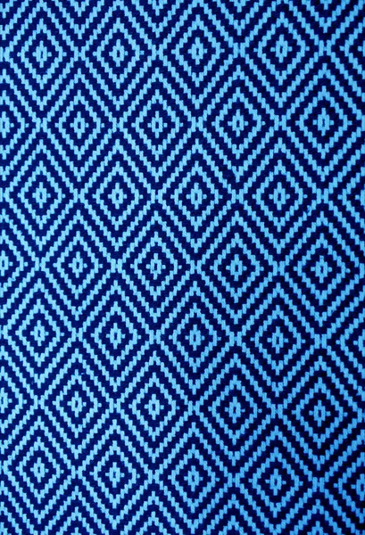 Pionowy Obraz Żywy Niebieski Granatowy Etniczny Wzór Tkaniny Widok Przodu — Zdjęcie stockowe