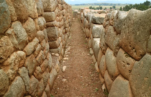 Hilltop Ruins Amazing Incan Stonework Στο Chinchero Cuzco Περού — Φωτογραφία Αρχείου