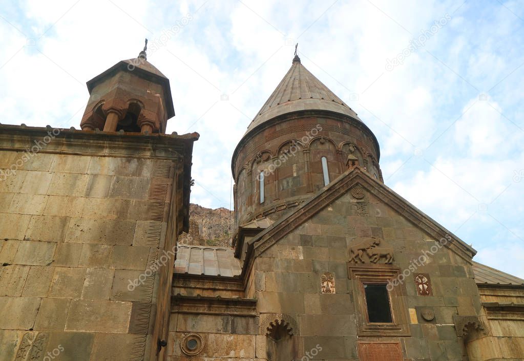 The Katoghike, built in 1215, the main church of Geghard monastery complex in Armenia