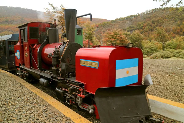 Sydlige Brandvæsen Jernbane Eller Train Slutningen Verden Tierra Del Fuego - Stock-foto