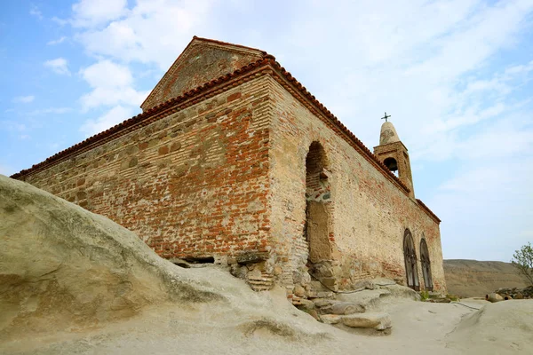 Igreja Cristã Medieval Topo Uplistsikhe Ancient Rock Hewn City Ruins — Fotografia de Stock