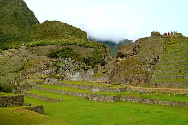 Increíbles Estructuras Incas Antiguas Dentro Machu Picchu Las Nuevas Siete — Foto de Stock