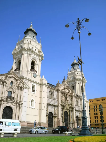 Lima Basilica Katedrali Lima Peru Güney Amerika Daki Plaza Belediye — Stok fotoğraf