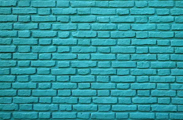 Turquoise Colored Brick Wall Boca Buenos Aires Argentina Background Texture — стокове фото