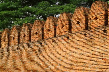 Eski Nan şehrinin tarihi tuğla duvarı, Muang Nan bölgesi, Nan bölgesi, Kuzey Tayland