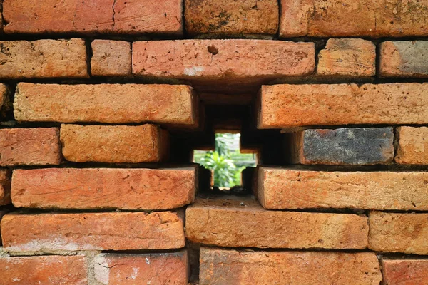 Agujero Forma Cruz Muro Ciudad Vieja Nan Distrito Muang Nan — Foto de Stock