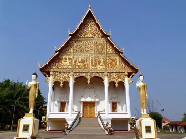 Wat Hogy Luang Nua Buddhista Templom Templom Mellett Phathat Luang — Stock Fotó