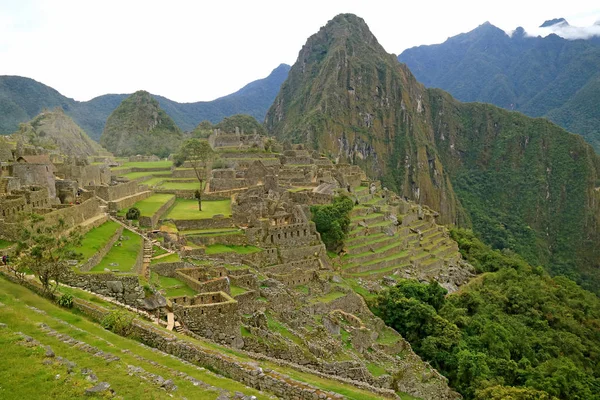 Machu Picchu Madrugada Las Famosas Ruinas Incas Región Del Cusco — Foto de Stock