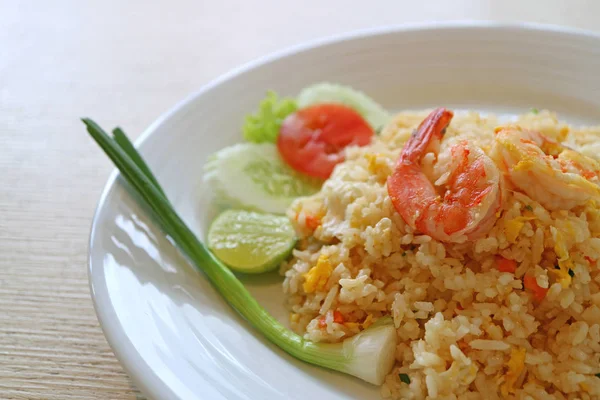 Popular Thai Food Khao Pad Goong Thai Style Fried Rice — Stock Photo, Image