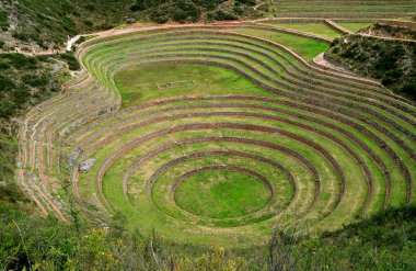 Moray Arkeolojik Alanı, Kutsal Vadi 'deki İnka Terasları, Cusco Bölgesi, Peru