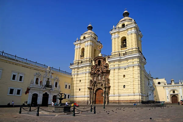 Basílica Convento San Francisco Centro Histórico Lima Patrimonio Mundial Unesco — Foto de Stock