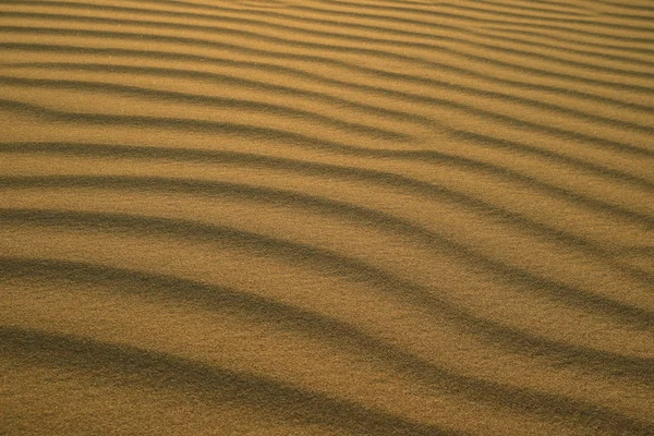 Beautiful Abstract Pattern Desert Sand Ripples Evening Sunlight Huacachina Sand — 스톡 사진