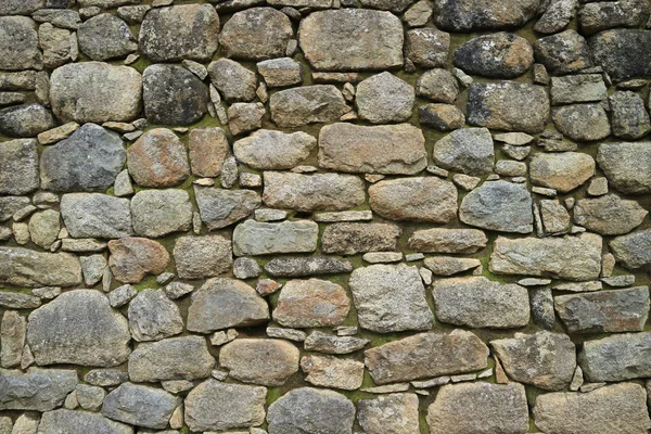 Restos Antigua Muralla Piedra Inca Machu Picchu Región Del Cusco — Foto de Stock