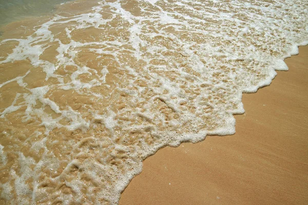 Backwash Sea Water Foam Anakena Beach Στο Νησί Του Πάσχα — Φωτογραφία Αρχείου