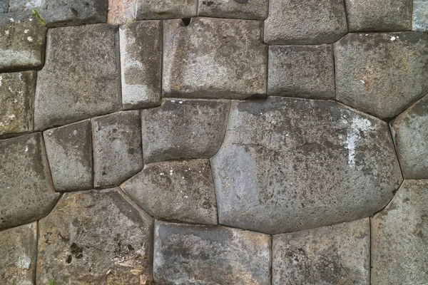 Amazing Stonework Ancient Inca Wall Sacsayhuaman Archaeological Site — стокове фото