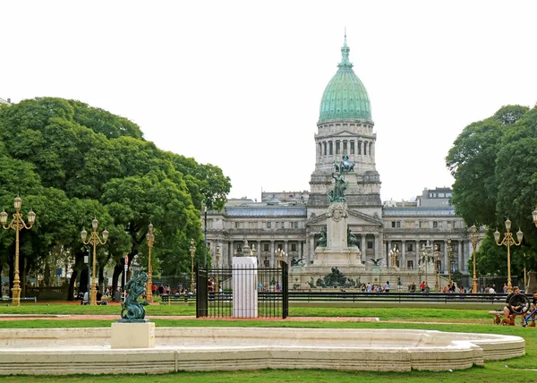 Palacio Del Congreso Nacional Argentino Magnífico Edificio Monumental Buenos Aires —  Fotos de Stock